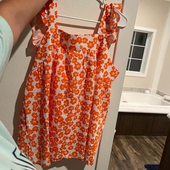 Orange Tank Floral Blouse - Picture 3 of 5